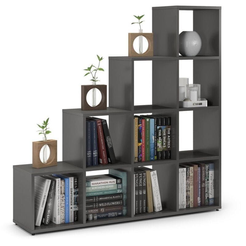 Regał schodkowy TYLETEGOTU do salonu ETAP grafit 1 szt