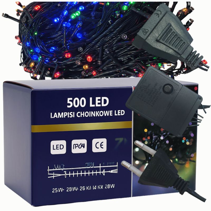 Lampki choinkowe 500 LED MODO24 multikolor 1 kpl