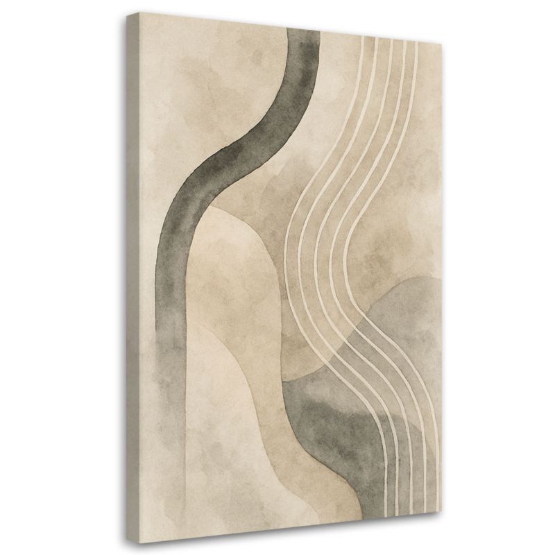 Obraz do salonu Feeby Abstrakcyjne Linie Akwarela Beż 80x120cm 1szt