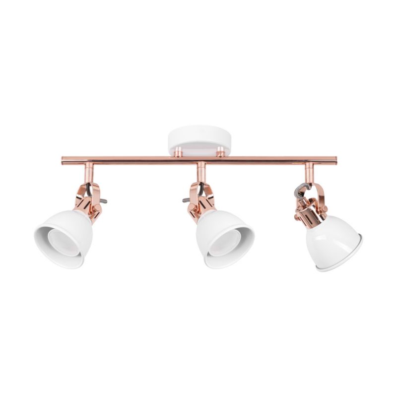 Lampa Sufitowa SPOT Light 3xGU10 50W Klasyczne Połączenie Miedzi i Bieli od Polskiego Producenta, 1 szt.