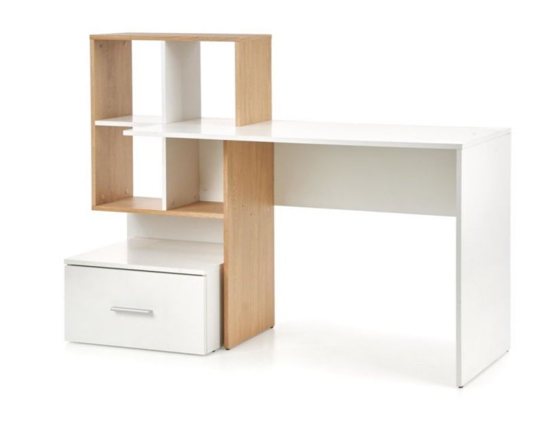 Biurko Halmar GROSSO dąb złoty/białe 1 szt