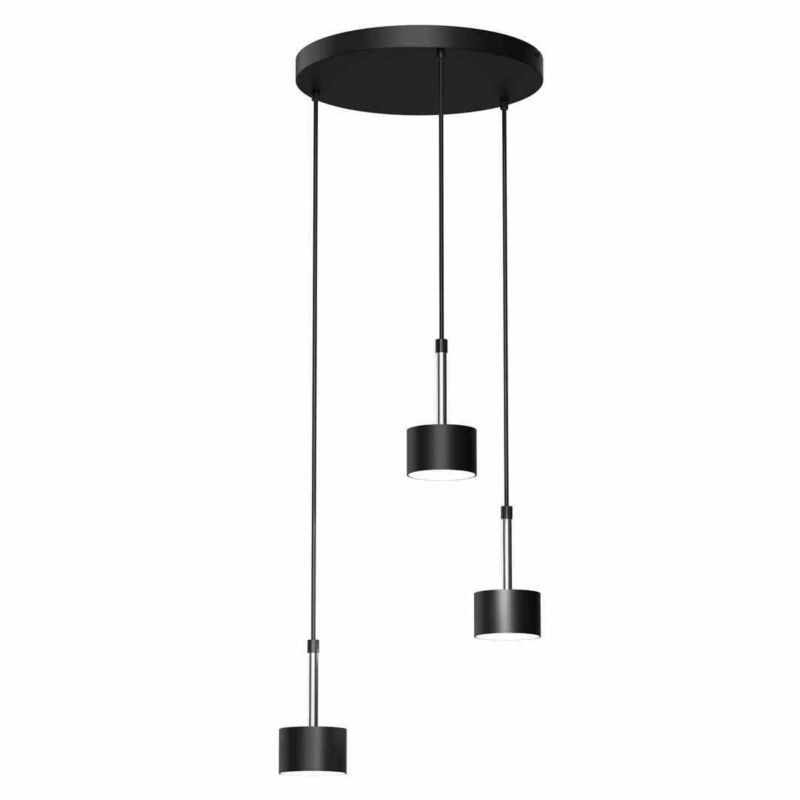 Lampa sufitowa wisząca Milagro Arena 7861 czarna-chromowana szerokość 30 cm 3xGX53 x 40W 1 szt.
