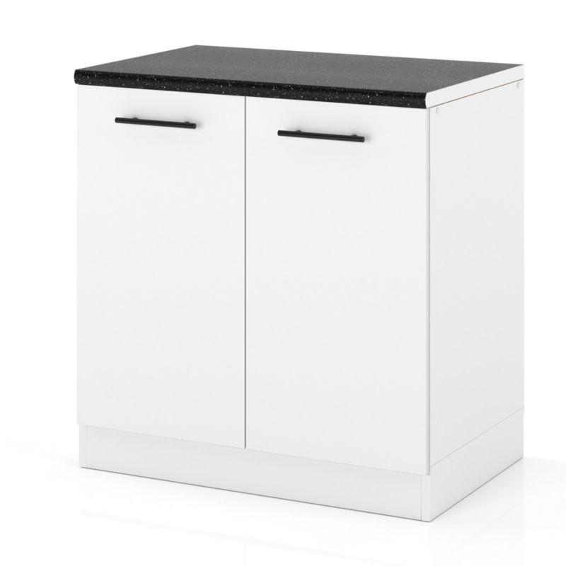 Szafka Kuchenna Hurtownia-Mebli Stojąca D80 sPremium 80cm Biały Mat Biały Mat 80x52x85 cm 1szt.