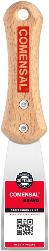 Szpachelka nierdzewna Comensal z drewnianym uchwytem 40 mm