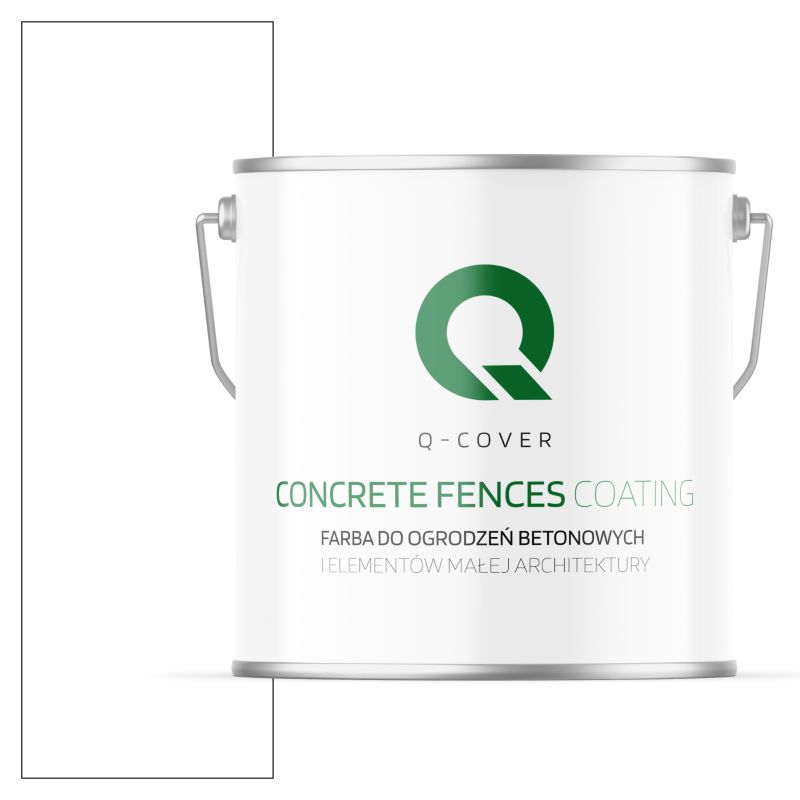 Farba do Ogrodzeń i Płotów Betonowych Q-Cover Snieżny Biały F103 5L