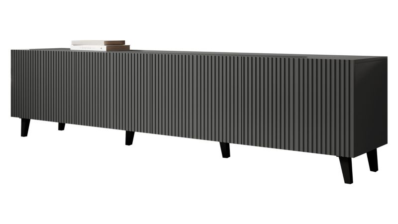 Szafka RTV MIRJAN 24 Vamos Grey 200 antracyt/czarny 1 szt.