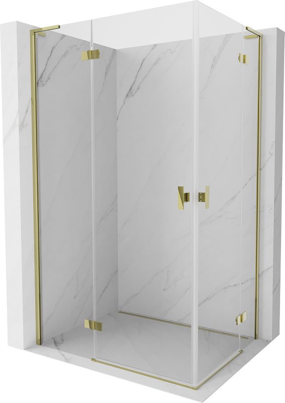 Kabina prysznicowa prostokątna Mexen Mist-H L złota 110 x 70 cm 1 szt