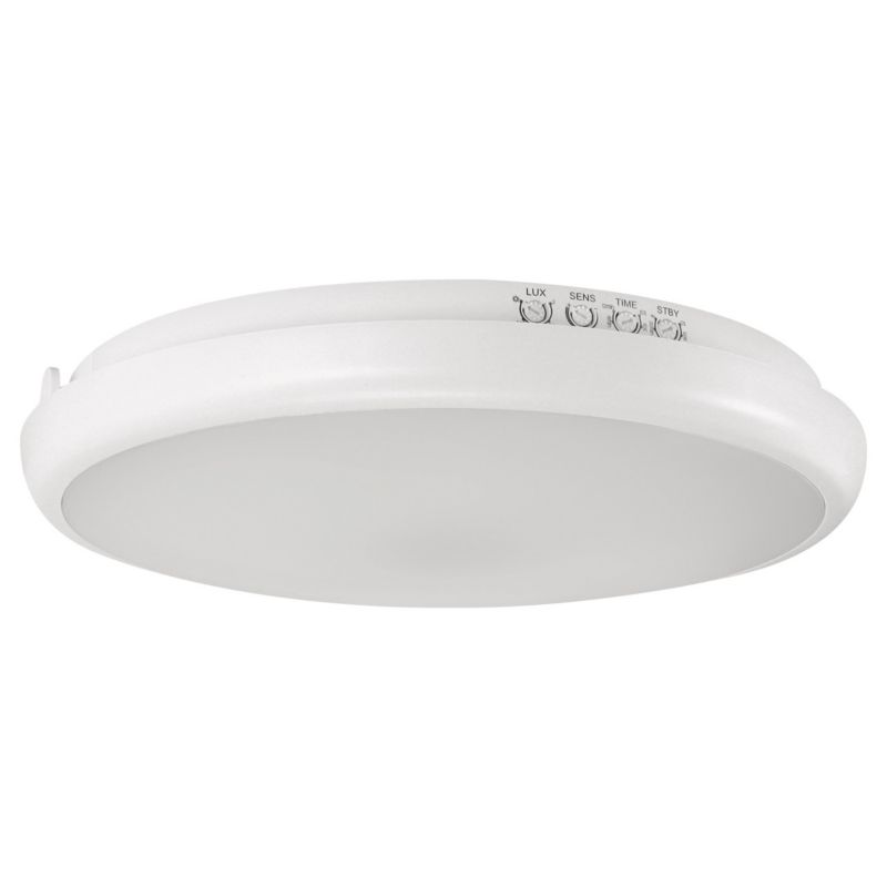 Lampa sufitowa zewnętrzna Struhm Edytor biała LED 21W 4000K 2410lm z czujnikiem IP65 wym: 5 x 30 x 30 cm - 1 szt.