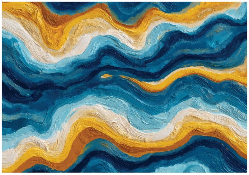 Fototapeta WALLARENA Do Sypialni Salonu Winylowa Abstrakcja Nowoczesny Marmur Niebieski 368x254 cm 16366W8 1 szt.