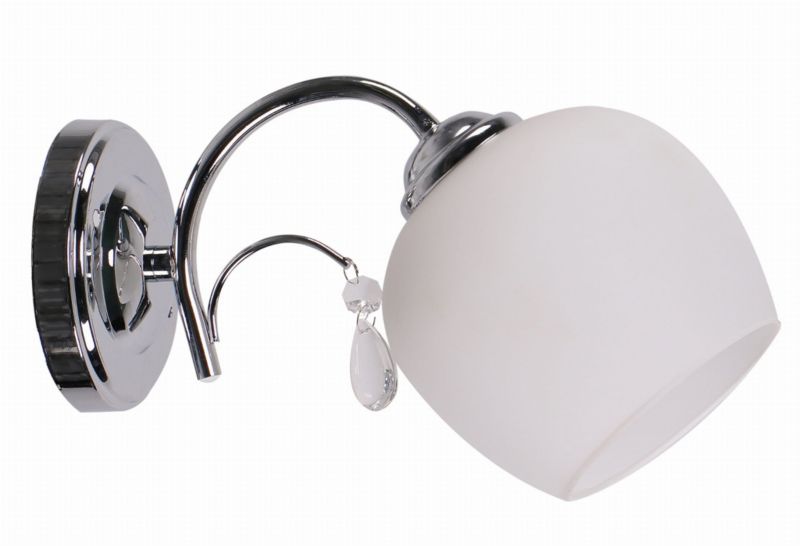 Kinkiet ścienny Candellux Zachera chromowany biały 1 x E27 x 40W IP20 wym: 17 x 25,5 x 13 cm - 1 szt.