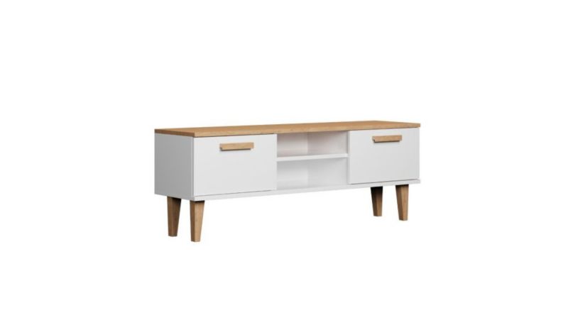 Szafka RTV Kocot Meble DENVER 120 biała/hikora 1 szt.