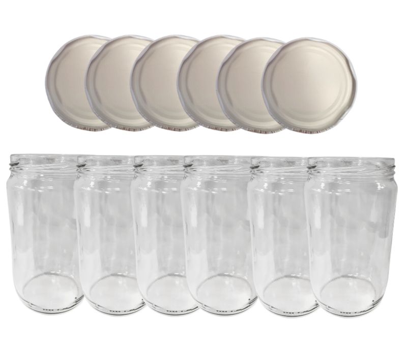 Słoiki MODO24 720ml dżemy konfitury przeciery salatki zakrętki 82mm 6 kpl.