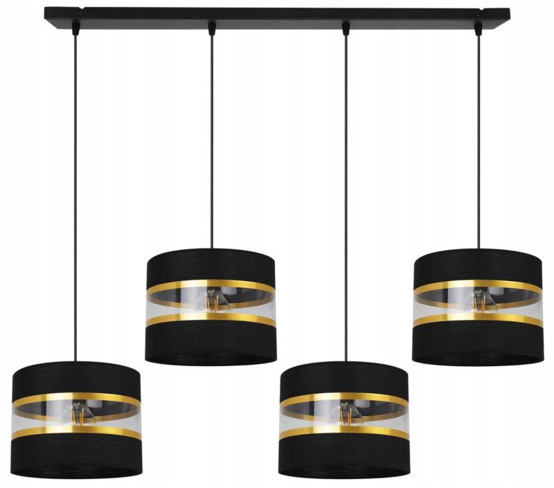 Lampa sufitowa wisząca Light Home LH Elegance Gold 4x E27 60W czarny 1szt.