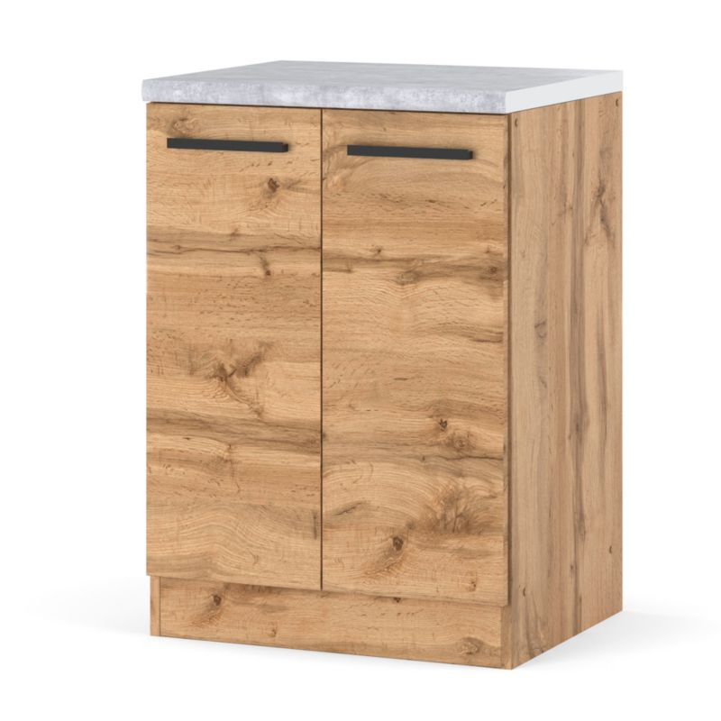 Szafka Kuchenna Hurtownia-Mebli Stojąca Blanka dolna D60 60cm Dąb Wotan Dąb Wotan 60x47x85 cm 1szt.