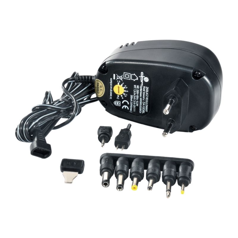 Zasilacz stabilizowany DPM Solid 300 mA 8 końcówek