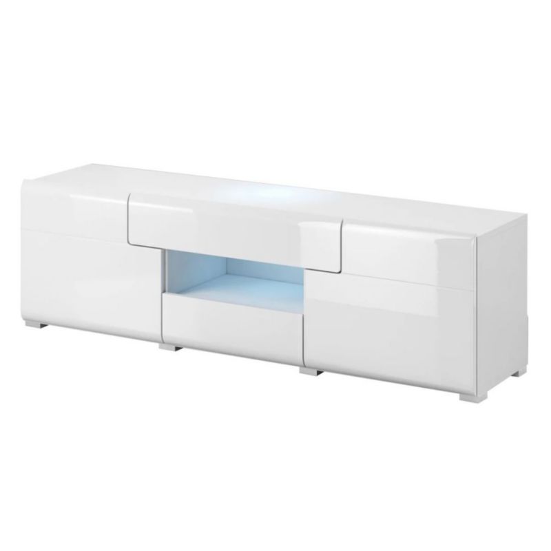 Szafka RTV Helvetia TOLEDO 2D2S 159 biała połysk 1 szt.