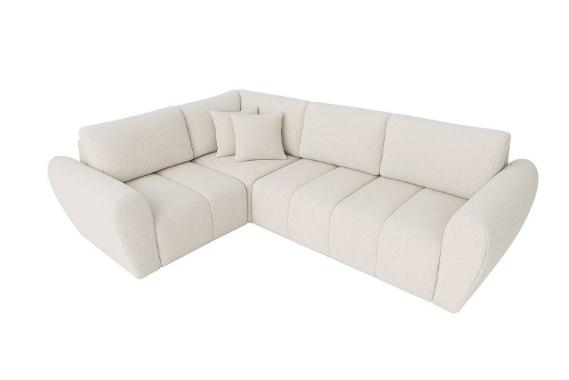 Narożnik Lusso SOFELLO , tkanina bocule, lewostronny, quelle 03 1szt.