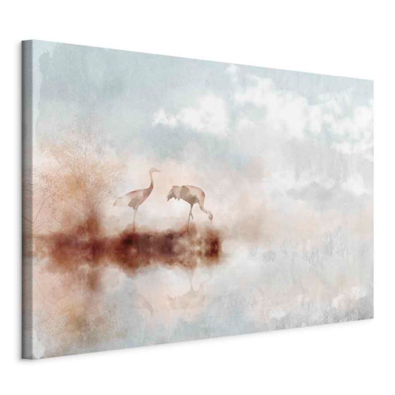 Obraz Artgeist Żurawie o poranku 90 x 60 cm płótno włoskie 1 szt