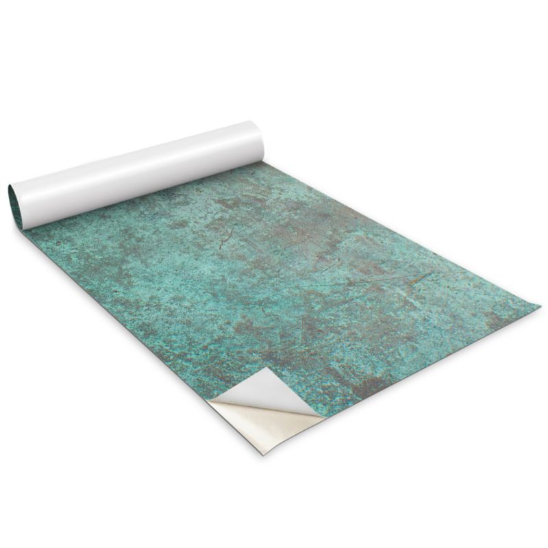 Okleina Meblowa Do Sypialni I Garderoby Wallfluent 100x50 cm Pordzewiała blacha Okleina Na Biurko I Regał 1 rol.