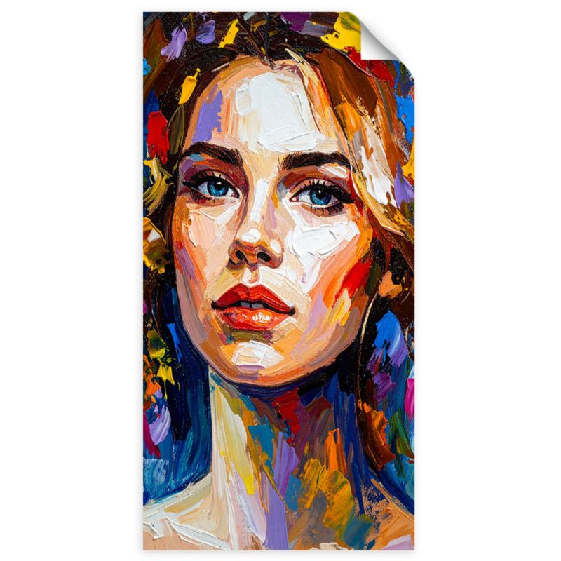 Naklejka na ścianę do salonu sypialni Feeby Kolorowy Portret Kobiet 40x80cm 1szt