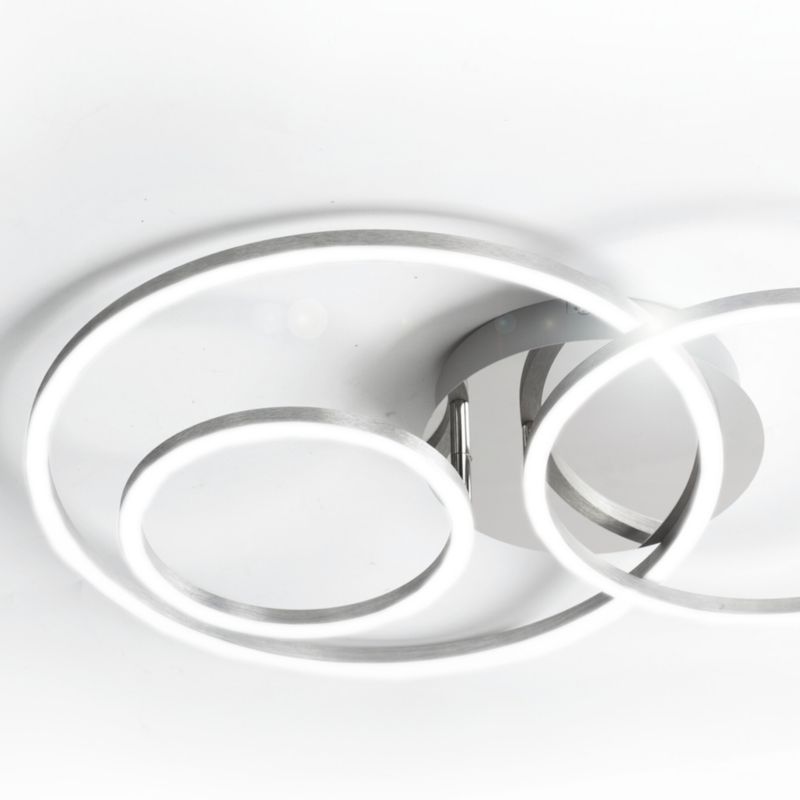 Lampa sufitowa LL LUNARA LED LAMP 66822 LIGHTLOGIC plafon okrągła srebrna 40W 1szt.