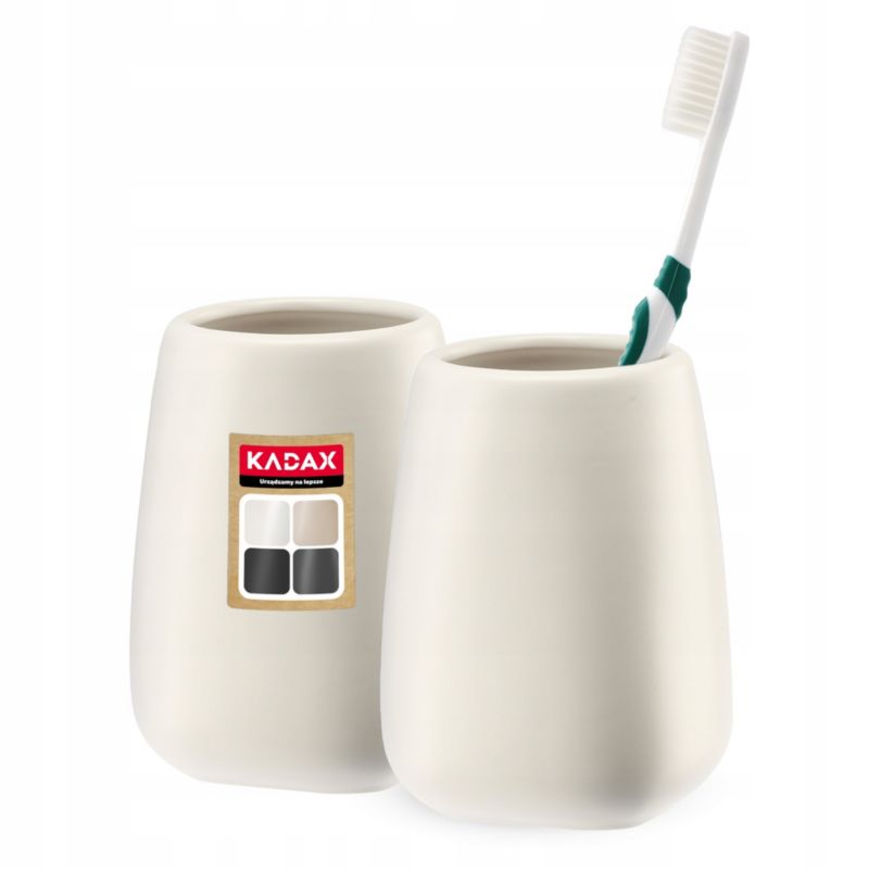 Kubek Na Szczoteczki KADAX 2x Kubek Pojemnik Biały 2 szt.