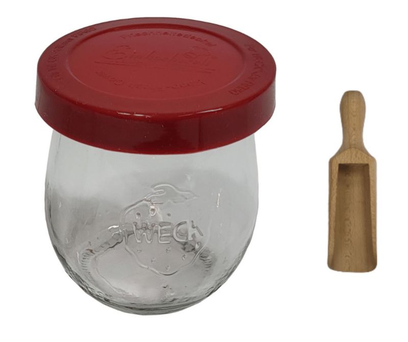 Słoik MODO24 Weck 220 ml fi 60 tulip silikonowe wieko miarka 1 kpl.