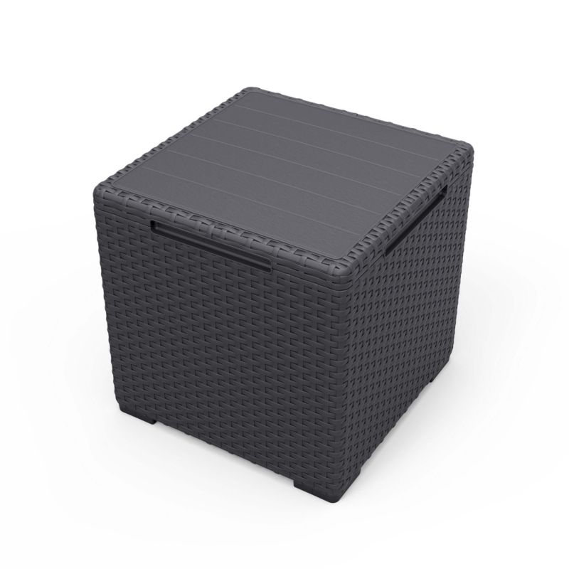 Stolik ogrodowy Keter VIGO Storage Box ze schowkiem grafitowy 37x37x37 cm 1 szt