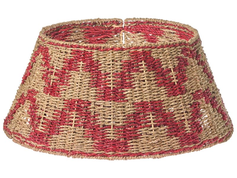 Osłonka pod choinkę Glace Trawa morska Czerwony 60 cm 1 szt.