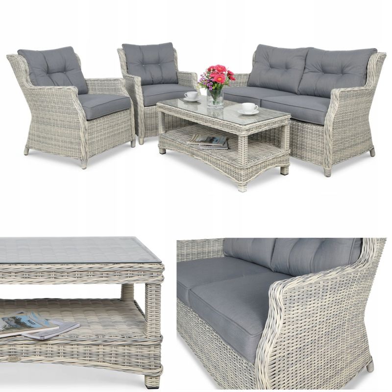 Zestaw Mebli Ogrodowych wypoczynkowych Technorattan TRIVENTO Stół Sofa 1 szt