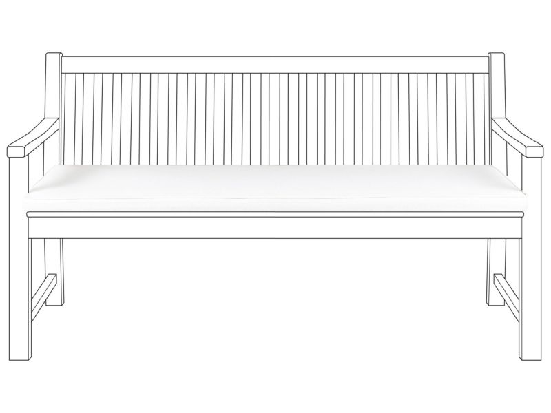 Poduszka na ławkę ogrodową 152 x 54 cm biała Vivara 1 szt.
