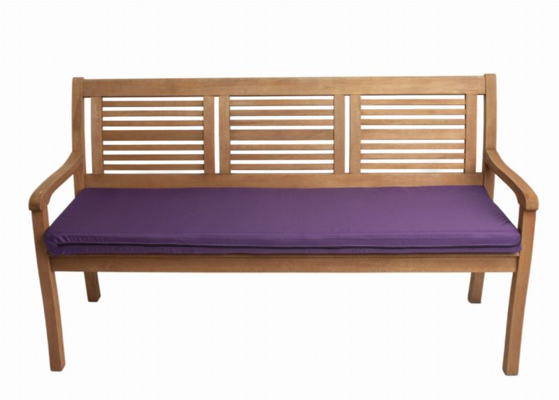 Poduszka ogrodowa na ławkę, Setgarden, 120x60x7cm, fioletowa poduszka na siedzisko zdejmowany pokrowiec, Flat 1szt