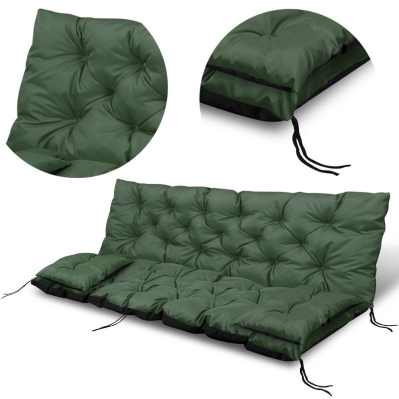 Poduszka na Ławkę lub Huśtawkę EDANTI Zielony Wodoodporna Zestaw 1 szt.