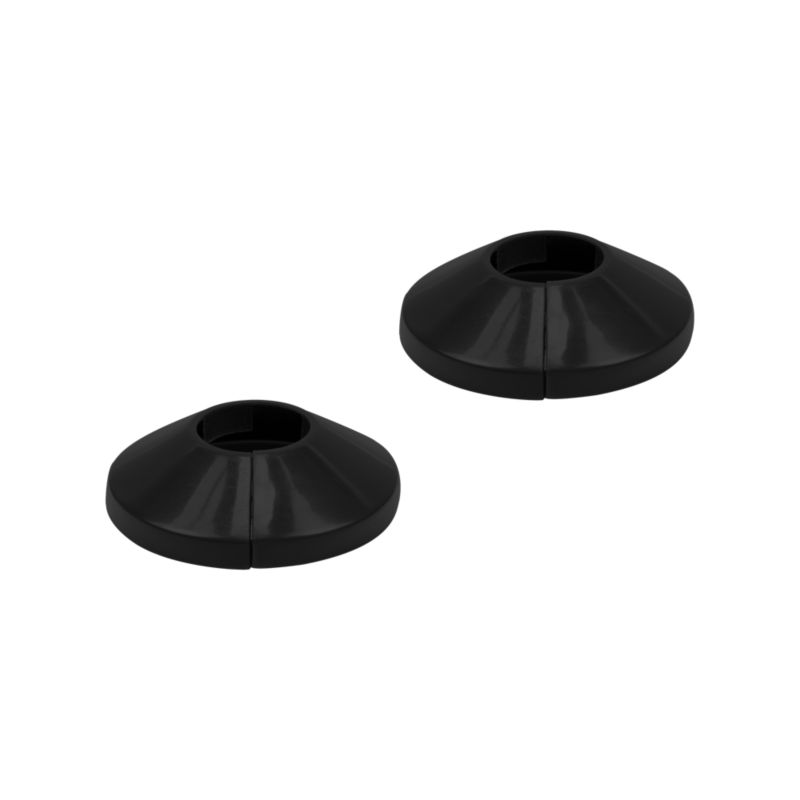 Rozeta dzielona 25 mm 2 szt. czarna