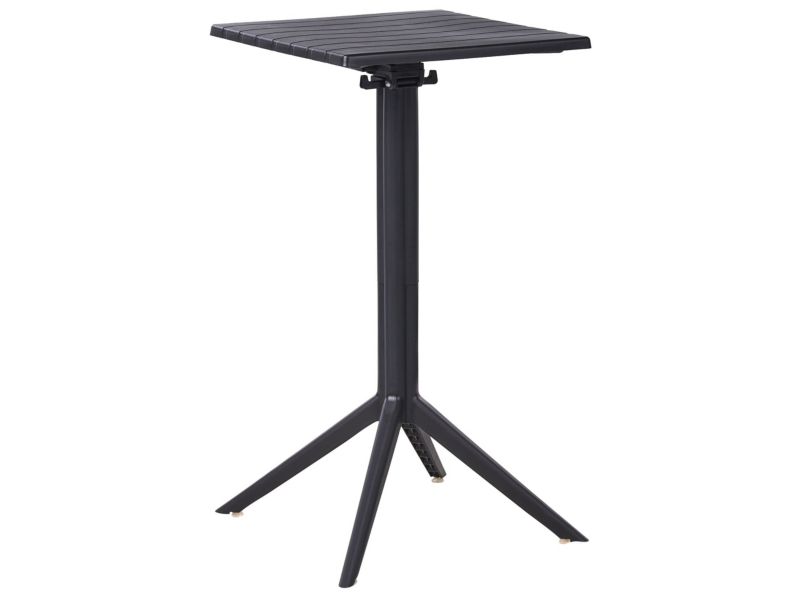 Stolik ogrodowy barowy Lemnos 60 cm Czarny 1 szt.