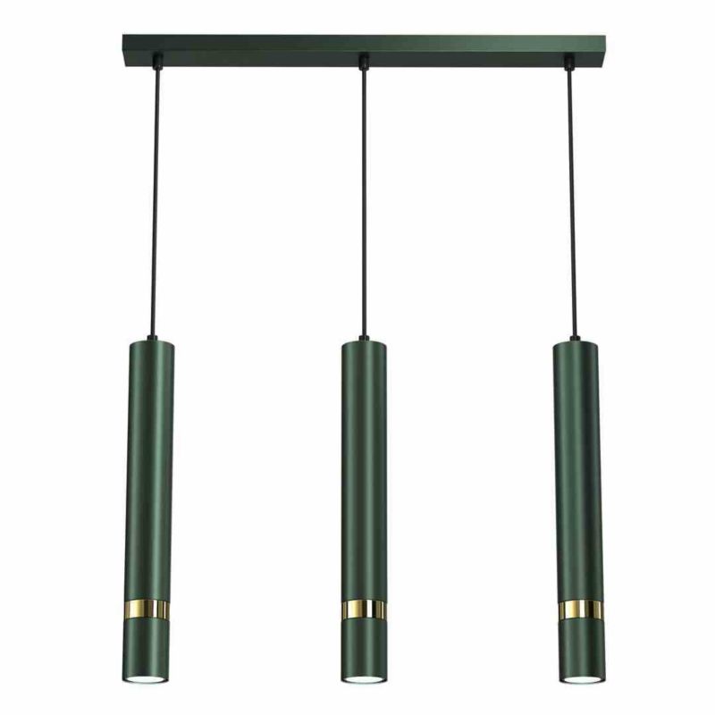 Lampa wisząca Milagro Joker 7212 zielono-złota szerokość 60 cm 3xGU10 x 40W 1 szt.