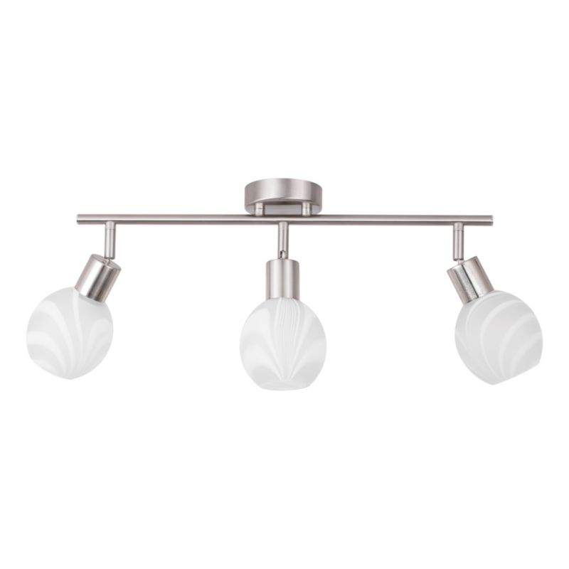 Lampa Sufitowa SPOT Light 3xE14 Max.40W Minimalistyczne Połączenie Satyny i Bieli, Polski Producent, 1 szt.