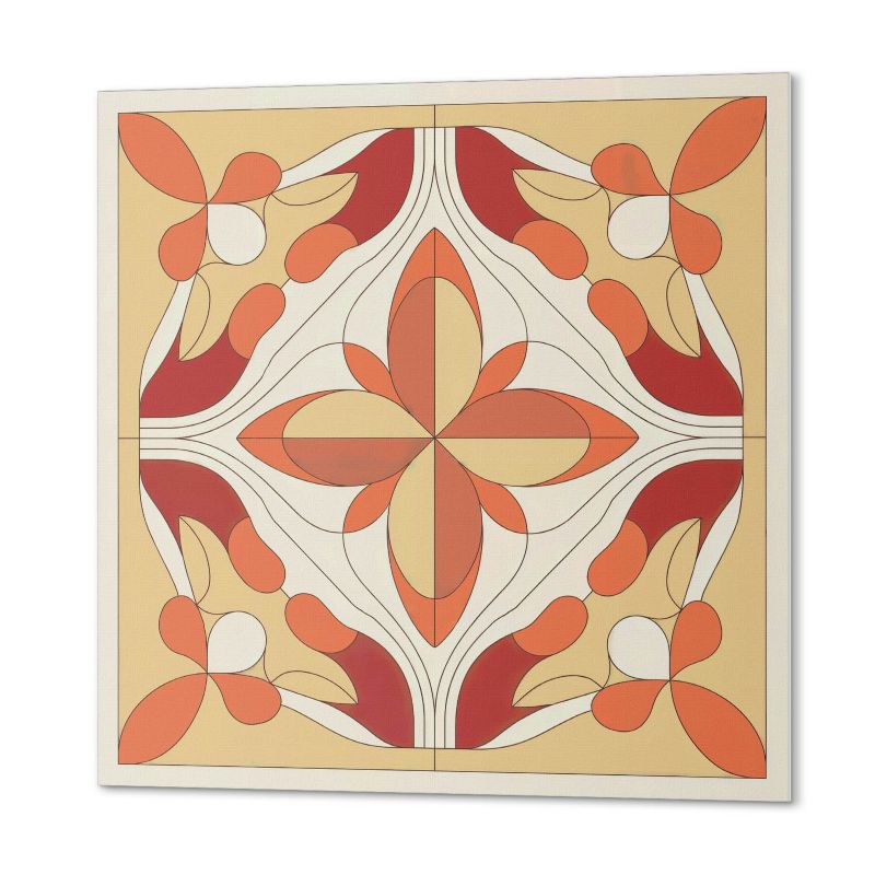 Ścienne Kafelki PCV ArtPrintCave 30x30 cm Abstrakcyjny wzór kwiatowy 9 szt.