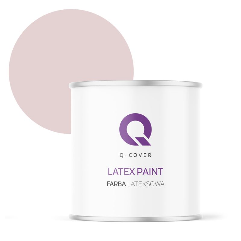Farba Lateksowa Do Ścian i Sufitów Q-Cover Pudrowy róż jasny H3266 Głęboki Mat 2L