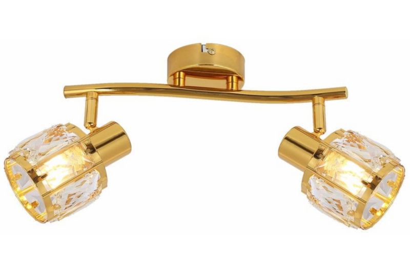 Lampa sufitowa wisząca Reality Crownie 1771 złota kryształowa 2xE14 x 1 szt.