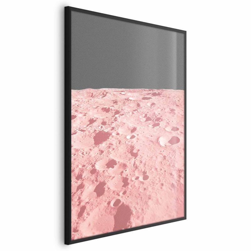 Plakat Artgeist Różowy księżyc 60x90 cm z ramą czarną 1 szt