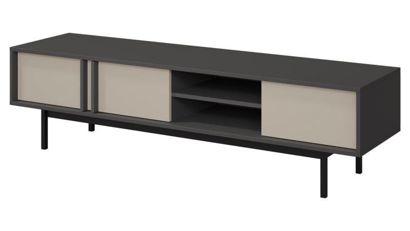 Szafka RTV MIRJAN 24 Alsy 9 antracyt + beż jasny 1 szt