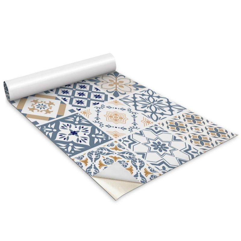 Okleina Meblowa Do Sypialni I Garderoby Wallfluent 100x50 cm Ornamentalna mozaika Okleina Na Biurko I Regał 1 rol.