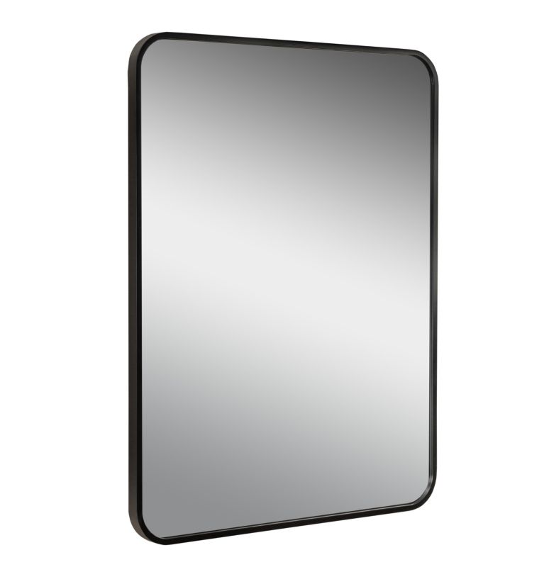 Lustro prostokątne BD art 60x80 cm w czarnej ramie łazienkowe 1 szt.