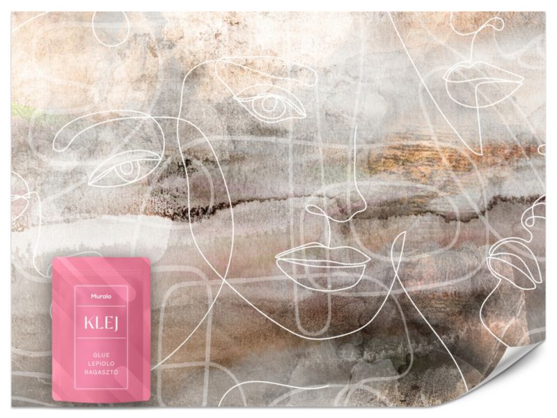 Fototapeta Muralo Przenikające Twarze 100x70 cm 1szt.