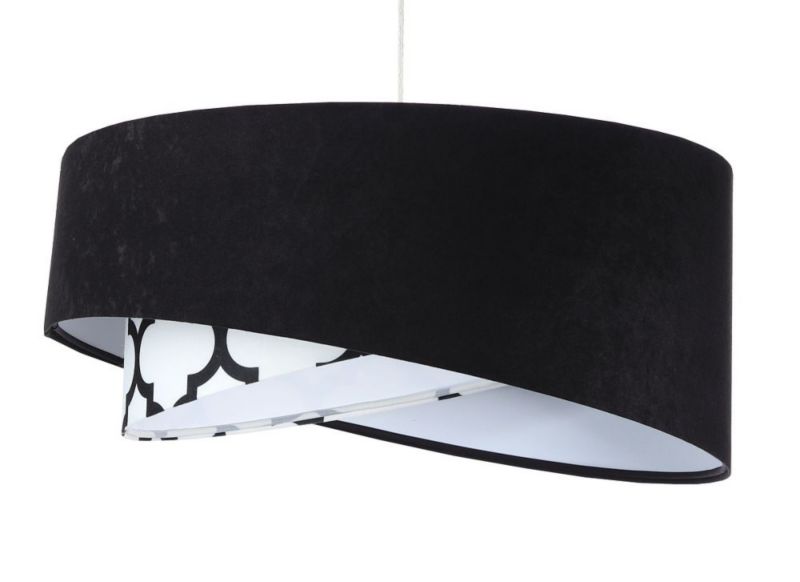 Lampa Bps Koncept wisząca BLACK VELVET czarna/biała 1 szt