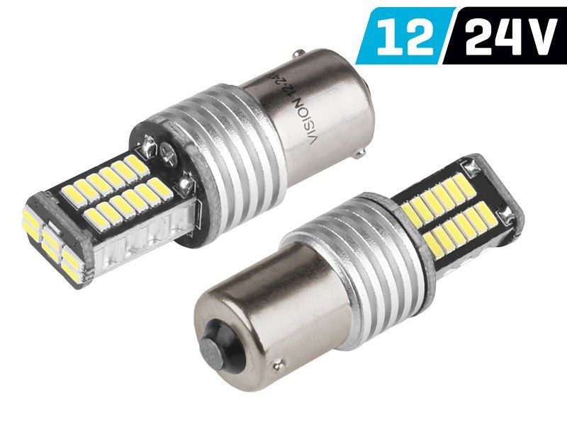 Żarówka VISION P21W BA15s 12/24V 30x 4014 SMD LED, CANBUS, biała, 2 szt.