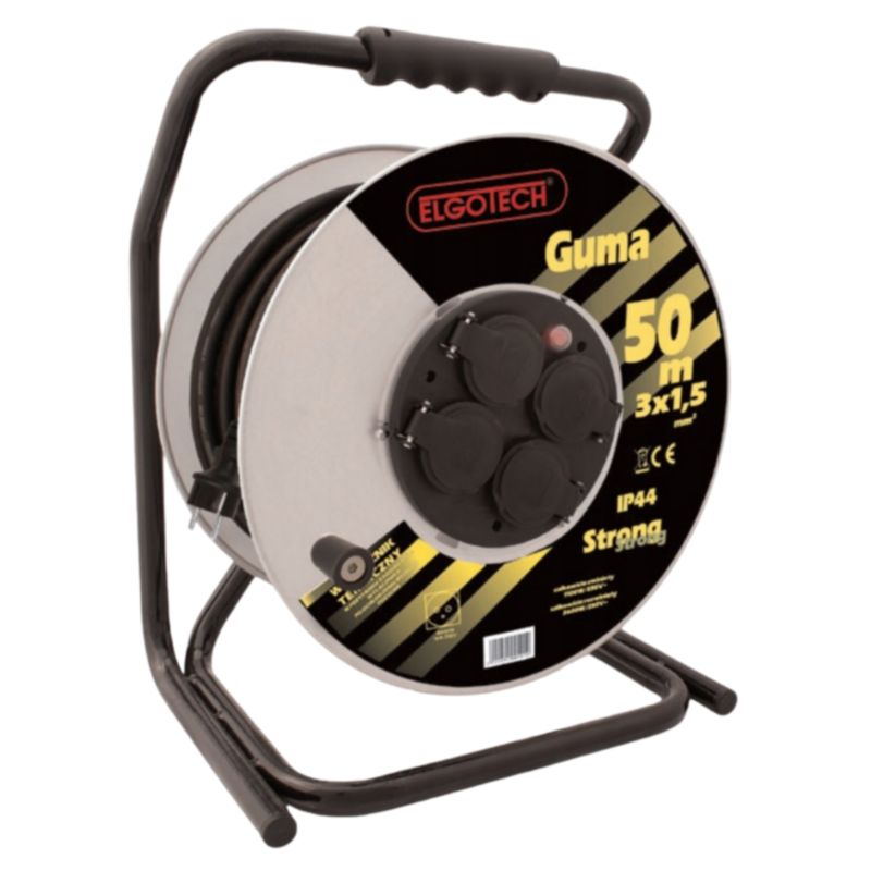 Przedłużacz bębnowy Elgotech 50 m 4 Gniazda1 szt.