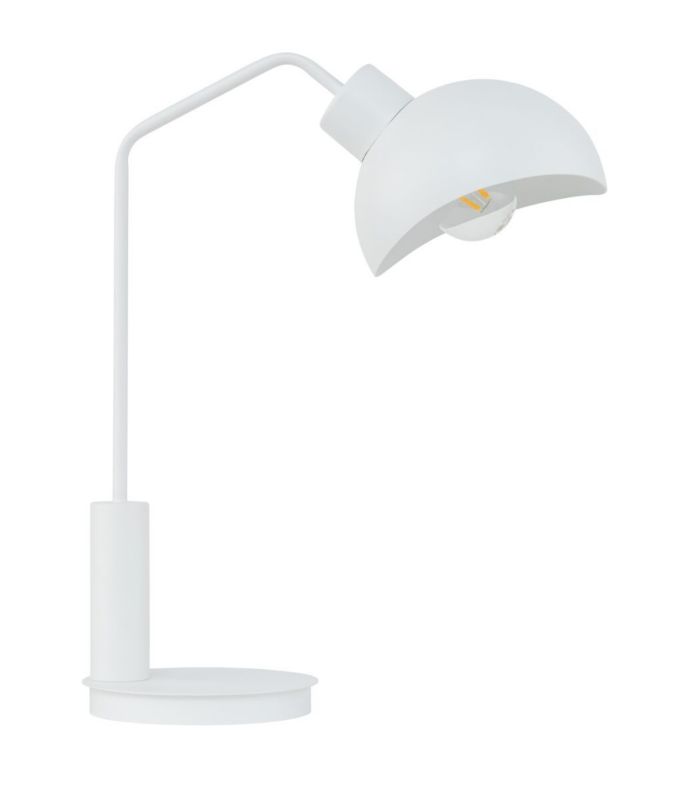 Lampa stołowa Sigma Lighting Roy biała 1 x E27 x 15W IP20 wym: 46 x 17 x 35 cm metal - 1 szt.