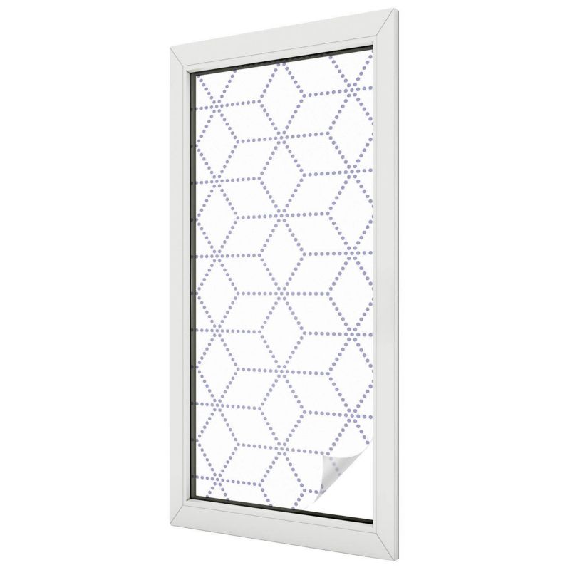 Folia Na Okno Wallfluent 50x116 cm Chroni Prywatność i Zapewnia Dyskrecję Delikatny geometryczny wzór kropkowany 1 rol.